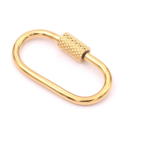 Buy Clasp Screw Nut Connector Jewelry Pendant Stainless Steel Gold 25x14mm (1)
