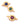 Beads Retail sales Connector Ruby Round flower Set 925 Silver Gold Plated 8mm (1)
