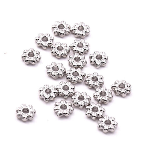 Buy Heishi beads metal dark silver5,5mm - hole: 1,2mm (20)