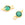 Beads Retail sales Charm Round tiny Pendant Green Onyx Set Sterling Silver flash Golden plated 8x5mm (2)