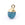 Beads Retail sales Small Pendant Green Blue Dyed Jade with Golden Metal Hook -10mm (1)
