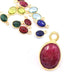 Pendant Oval Ruby Set in 925 Sterling Silver Golden 9x7mm (1)