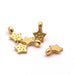 Tiny Charms Star Charm Matt Golden Brass Quality 5mm (5)