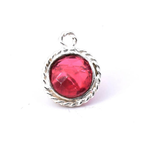 Buy Round Pendant Sterling Silver- Faceted Pink Tourmaline - 11mm (1)