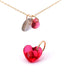 Heart Pendant 8mm Pink Tourmaline with Gold Filled Ring (1)