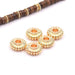 Heishi Rondelle Beads Ethnic Striped Golden Quality 7x2.8mm (5)