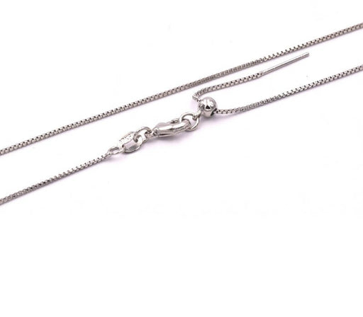 Buy Necklace Chain Fine Square 1mm Platinum Plated 44cm (1)