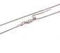 Necklace Chain Fine Square 1mm Platinum Plated 44cm (1)