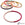 Beads wholesaler Horn Natural Bangle Bracelet lacquered Viva Magenta Red - 60mm - Thickness: 3mm (1)