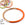Beads wholesaler Horn bangle bracelet lacquered Tangelo orange 60-63mm - Thickness: 3mm (1)