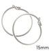Beadin hoops earrings sterling silver - 0.7x15mm (2)
