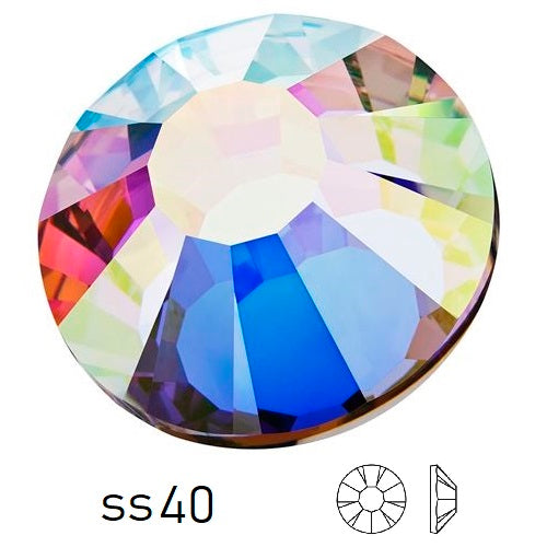Buy Flatback Preciosa Crystal AB ss40-8.5mm (6)