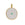 Beads wholesaler Round pendant white enamel and turquoise flash gold 20x21mm (1)