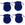 Beads wholesaler Imitation velvet jewellery pouch Polyester Blue 9x7mm (4)