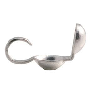 Calottes/bead tips metal silver finish 3.5mm (20)