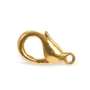 Lobster claw clasp metal gold finish 15mm (1)