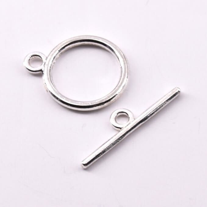 Clasp T Metal Silver Finish 15mm (2)
