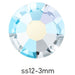 FlatBack Preciosa Crystal AB ss12-3mm (80)