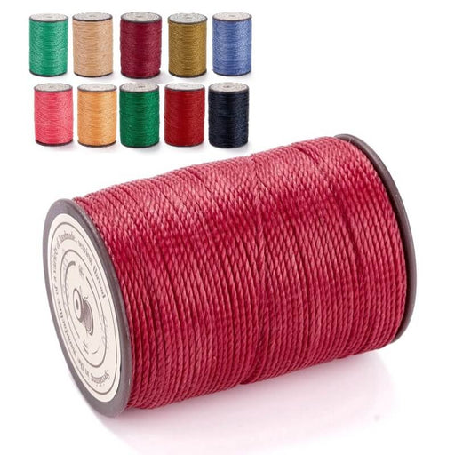 Buy Brazilian Waxed Twisted Polyester Cord Brick Red - wine 0.8mm - 50m spool (1)