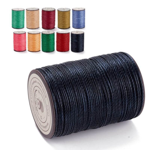 Buy Brazilian Waxed Twisted Polyester Cord Blue 0.8mm - 50m spool (1)