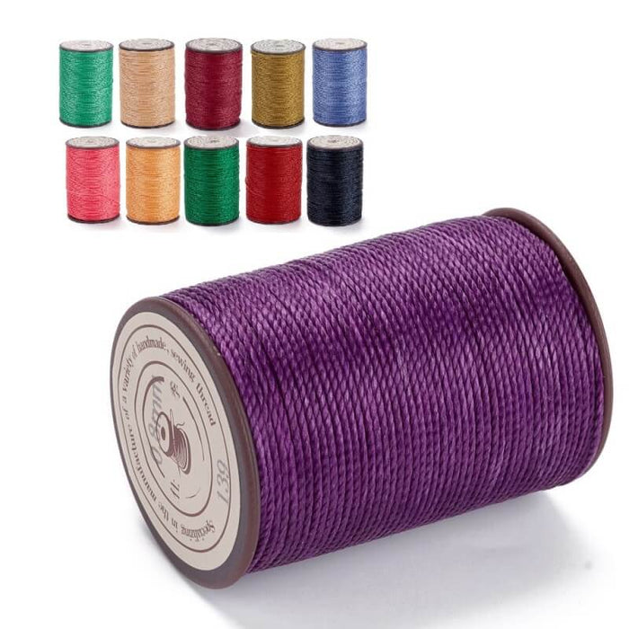 Brazilian Waxed Twisted Polyester Cord Purple 0.8mm - 50m spool (1)
