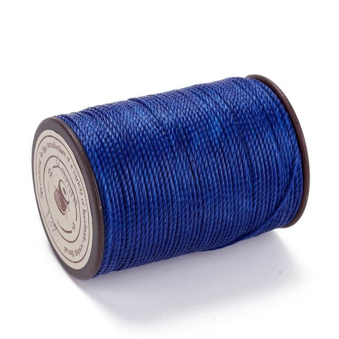 Brazilian Waxed Twisted Polyester Cord Prussian Blue 0.8mm - 50m (1)