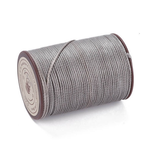 Buy Brazilian Waxed Twisted Polyester Cord Steel grey - 0.8mm - 50m spool (1)