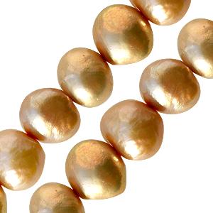 Buy Freshwater pearls nugget shape COFFEE CREAM COPPER LIGHT6mm (1)