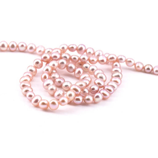 Buy Freshwater Pearls Pink Lilac beige  Nuggets 5x4mm on strand (1 strand-40cm)