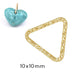 Triangle pendant pinch bail Gold Filled sriated 10x10mm (1)