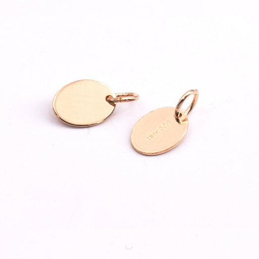Buy Mini Charms Gold Filled Oval with Ring 7.3x5.5mm (2)