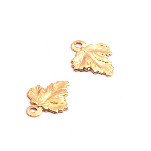 Mini Charm Gold Filled Leaf 10x8mm (2)