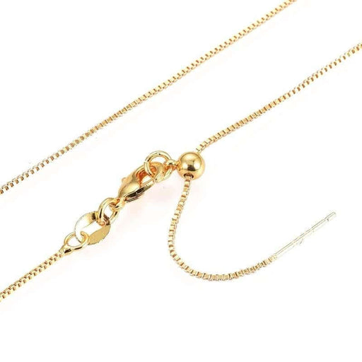 Buy Necklace Chain Fine Square 1mm Gold Quality 44cm (1)