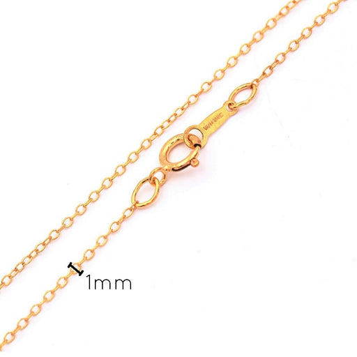 Buy Extra Fine Chain Gold Filled - Gold Plated 1mm- 45cm (1)