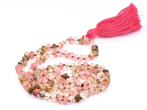 Buy Long Necklace strawberry Quartz 5x8mm, 1m length (1stand)