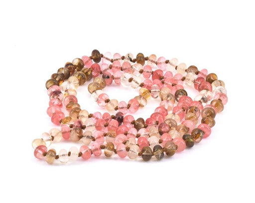 Buy Long Necklace strawberry Quartz 5x8mm, 1m length (1stand)