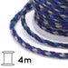 Braided Cotton Cord with Blue Gray and Purple Thread - 2mm (4m spool)