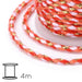 Braided Cotton Cord with Gold, Orange and White Thread - 2mm (4m spool)