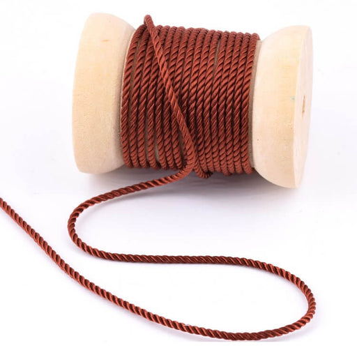 Buy Twisted Silky Nylon Cord Terracotta Red 1.5mm (2m)