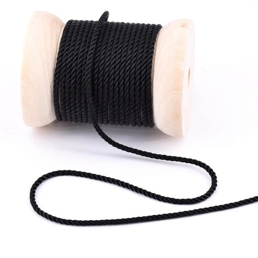 Buy Twisted Silky Nylon Cord Black 1.5mm (2m)