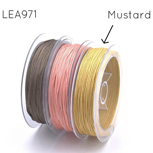 Braided nylon cord High Quality - 0.8mm - MUSTARD - (25m)