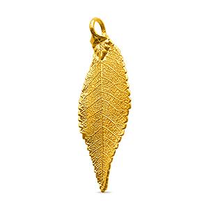 Buy Real elm leaf pendant gold 24K 50mm (1)