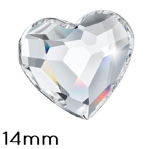 Flatback Preciosa Heart Crystal 00030 - 14mm (4)