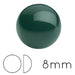 Round cabochon Preciosa Malachite 8mm (4)