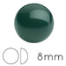 Round cabochon Preciosa Malachite 8mm (4)