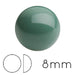 Round cabochon Preciosa lacquered Sage 8mm (4)