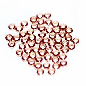 Crimp beads brass copper finish 1.2mm (100)