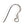 Beads wholesaler Flat fish hook earring finding with coil sterling silver 14mm (2)