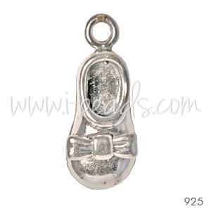 Sterling silver shoe charm 17x7mm (1)