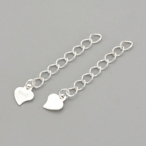 Buy Extension chain in 925 silver with heart 32mm (1)